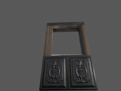 Old Paper Windows Low-poly 3D model