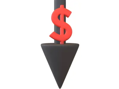 Price Down Symbol V2 003 Low-poly 3D model