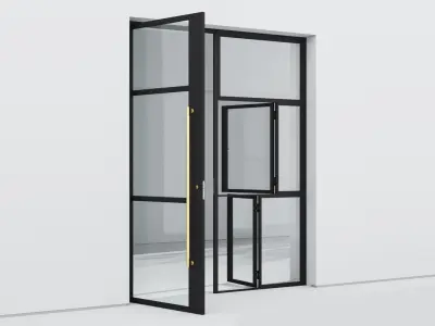 Aluminium door 299 3D model