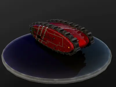 Sci-Fi Drone Mini Tank - Milwaukee  and  DeWalt  Low-poly 3D model
