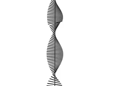 RHYTHM metal spiral hanging from ceiling 3D model