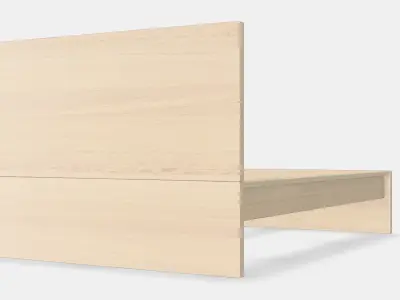 MALM Bed frame high 15 Low-poly 3D model