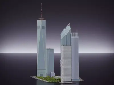 New World Trade Center Low-poly 3D model
