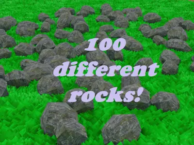 Stones Low-poly 3D model
