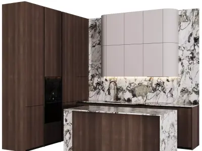 Modern Kitchen with Island 16 3D model