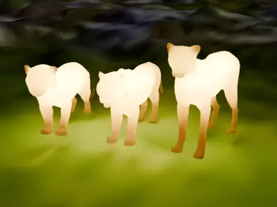Indirect lighting for feline beasts of prey 3D model