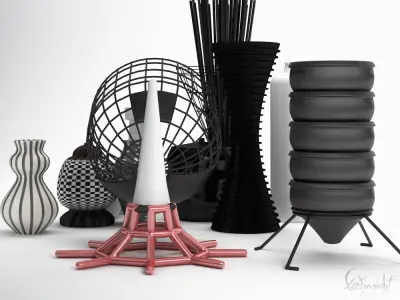 3D Models Vases Collection 3D model