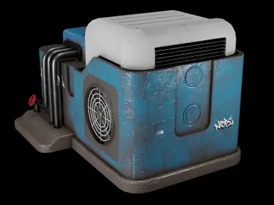 Air Conditioner Game Ready Low Poly 3D Model  Low-poly 3D model