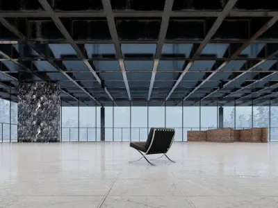 Mies Van der Rohe Neue Nationalgalerie  3D model