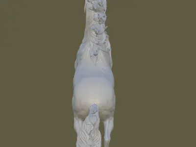 3D Horse sculpture 3D print model
