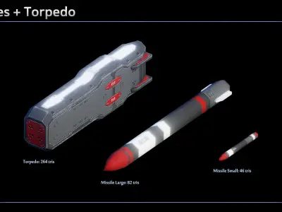 Tortuga Pirate Space Station Low-poly 3D model