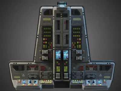 Futuristic console 3D model