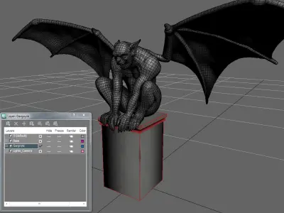 Gargoyle Statue 3D model