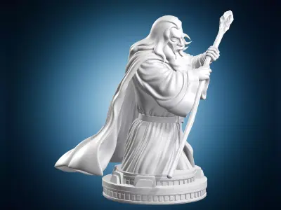Gandalf The Lord Of The Rings Bust 3D print model