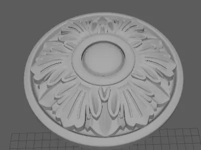 rosette ornate ceiling medallion 3D model