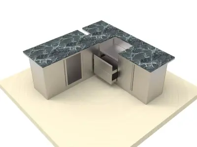 COUNTER - BBQ  3D model