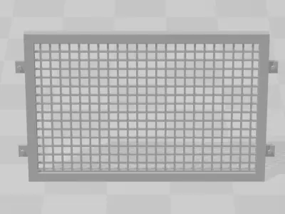 WINDOW SECURITY GRILLES 7MM SCALE O GAUGE MODEL RAILWAY 3D print model