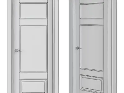 Interior Doors low poly 3d model Low-poly 3D model 8