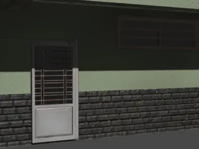 3D model of a simple house Low-poly 3D model