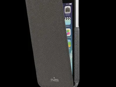 Apple iPhone 5S with Case Puro Ultra Slim Low-poly 3D model