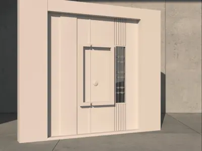 DOOR exterior LOWPOLY Low-poly 3D model