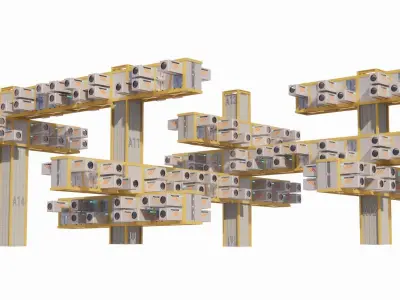 Sci-fi Public Housing 002 3D model