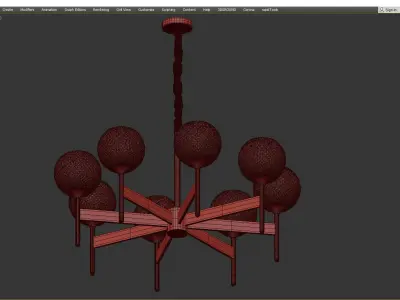 Chandelier Gola 8 Low-poly 3D model