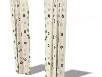 Living Room Curtains 3D model