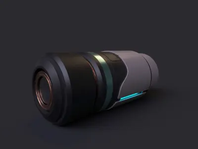 Sci-Fi Energy Cell  Low-poly 3D model