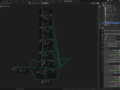 3D Tudor Wild West Desert Terrain Geometry Node 3D model