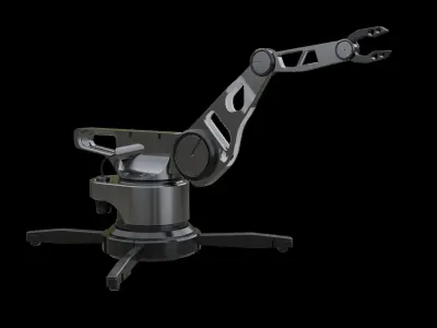 Portable Robotic Arm Low Poly Industrial Robot Model Low-poly 3D model