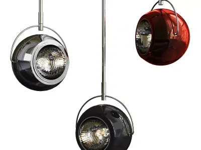 Beluga Color One Light Pendant Low-poly 3D model