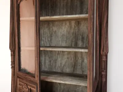 Hunting-style bookcase 3D model