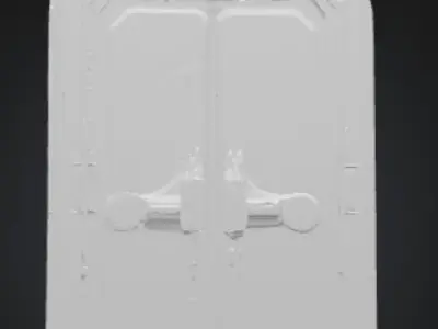 Modular Door Packed Game Ready and Stylized Low-poly 3D model