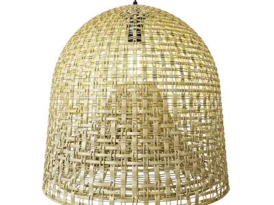 RotanLampSet2 rattan pendant light 3D model