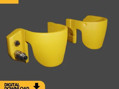 Boba Fett Knee Amour Return Of The Jedi Clean and Battle Damaged 3D print model