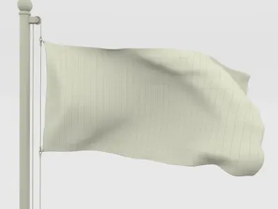 Animated Mozambique Flag Low-poly 3D model