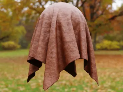 Procedural Orange Tan Leather PBR Material Shader Texture