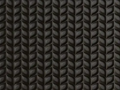 Dark Stylized Dragon Scale Pattern PBR Seamless Texture