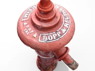 Outdoor fire hydrant 3D model