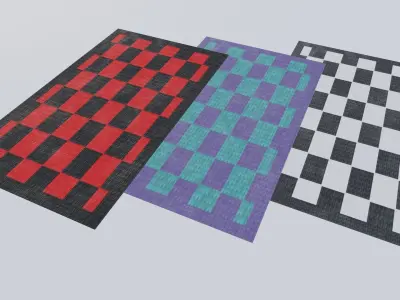 PBR Floor Mat Low Poly 3D Model Low-poly 3D model