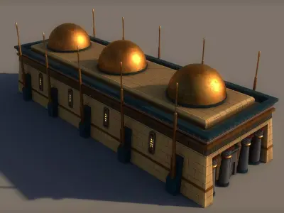 Ancient Egyptian Building Low-poly 3D model