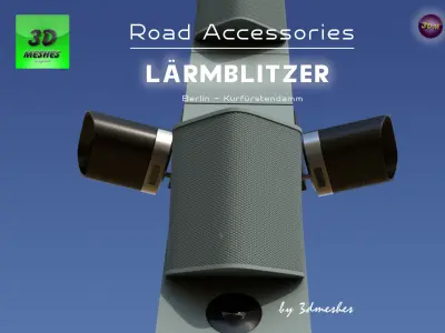 Road accessories - Laermblitzer  - PBR lowpoly Low-poly 3D model