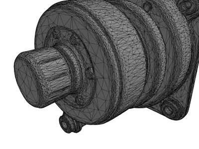 Industrial Control Knob Machine Part Low-poly 3D model