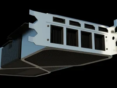 Nvidia 3090 RTX 3D model Low-poly 3D model