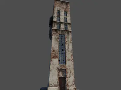 Cartoony Building Low-poly 3D model