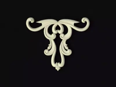 dekor ornate letter t 3D model purchase