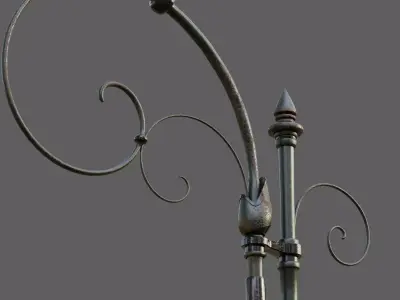 Victorian Street Lamp 3D model