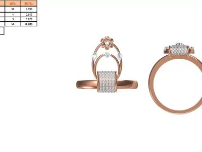 Ladies-Elegant Stone Rings For Womens 155 3D print model