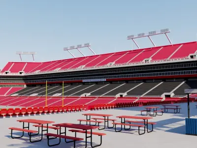 Raymond James Stadium - Tampa - Florida USA 3D model